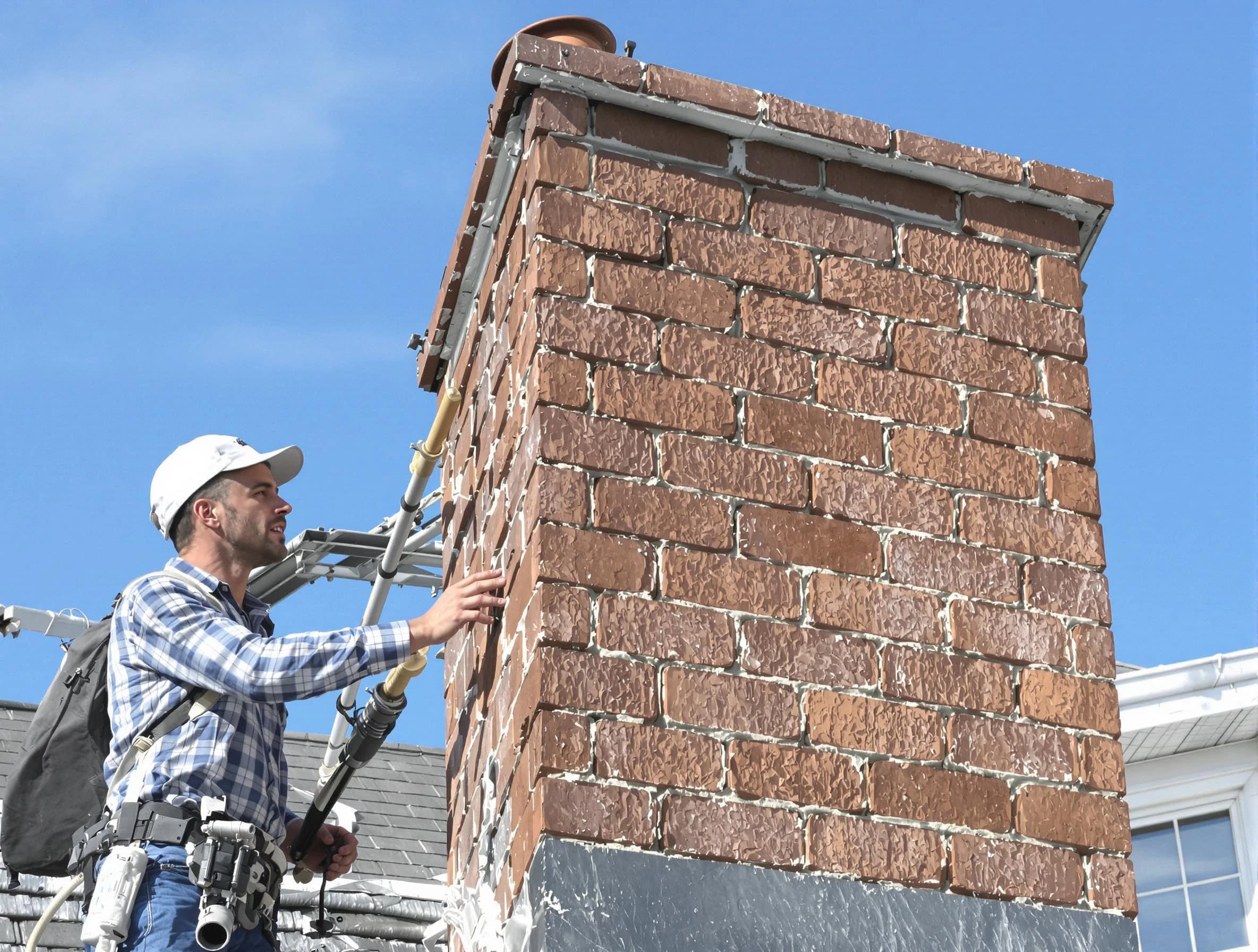Brickwork for a chimney rebuild by Aliquippa Chimney Sweep in Aliquippa, PA