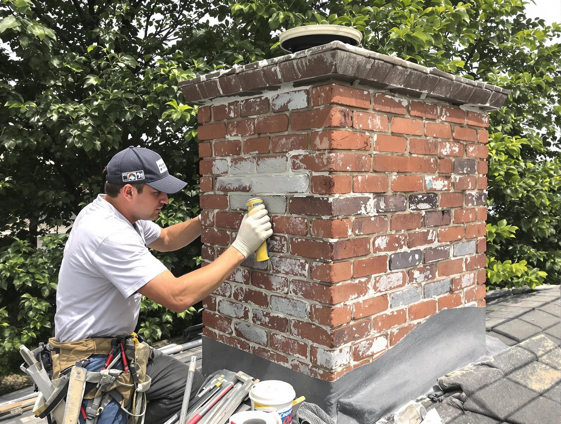 Aliquippa Chimney Sweep restoring an aging chimney in Aliquippa, PA