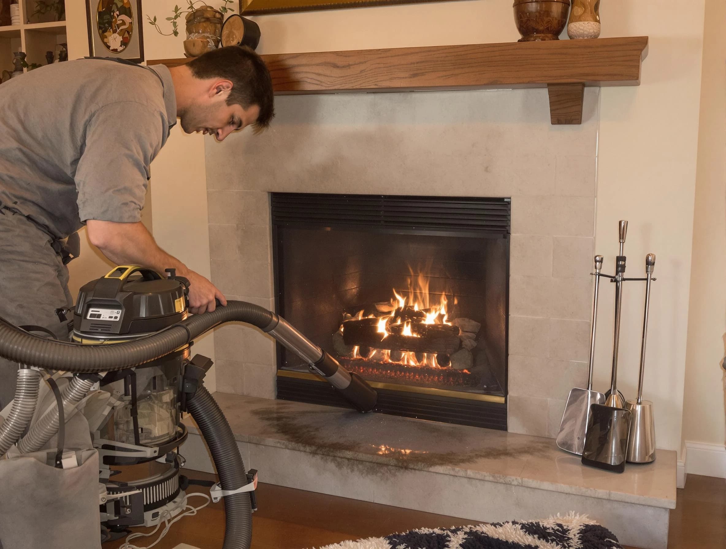 Routine fireplace upkeep by Aliquippa Chimney Sweep in Aliquippa, PA