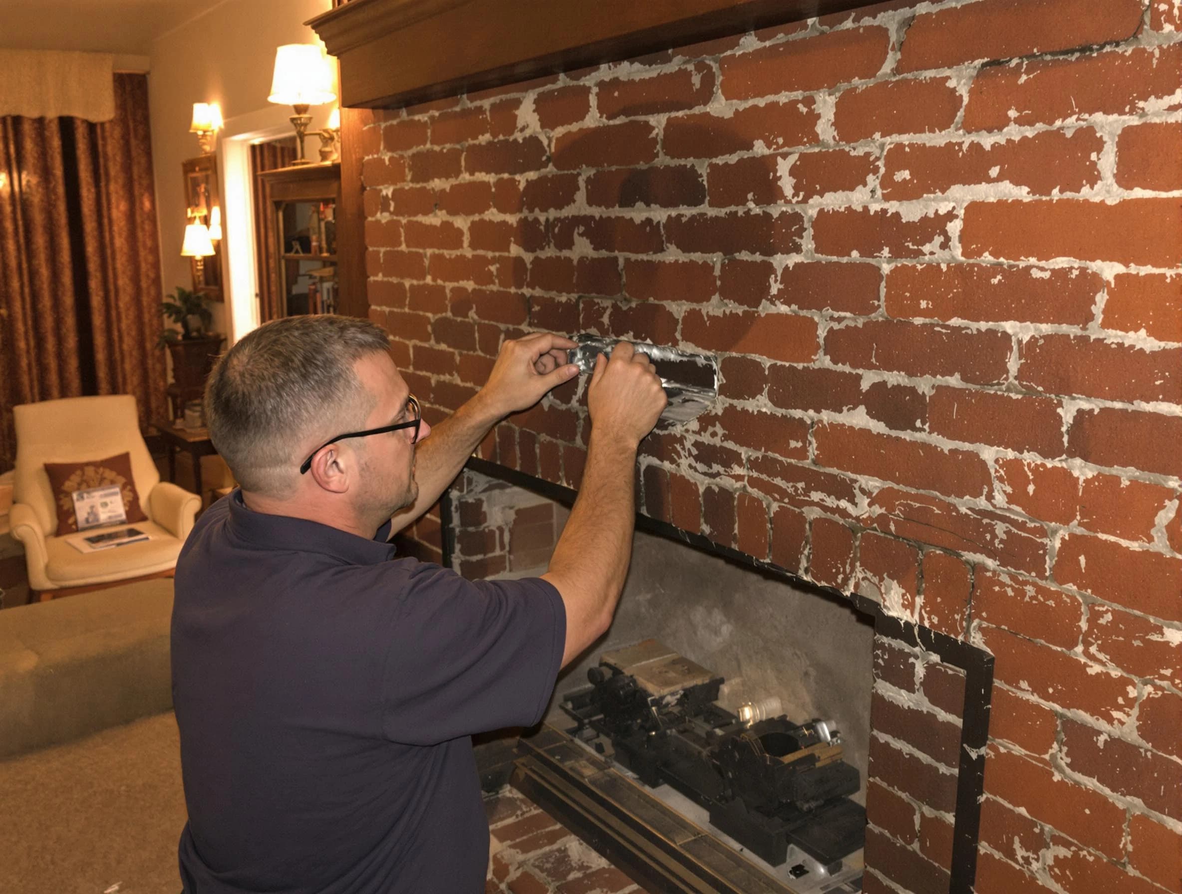 Aliquippa Chimney Sweep expert fixing a fireplace in Aliquippa, PA