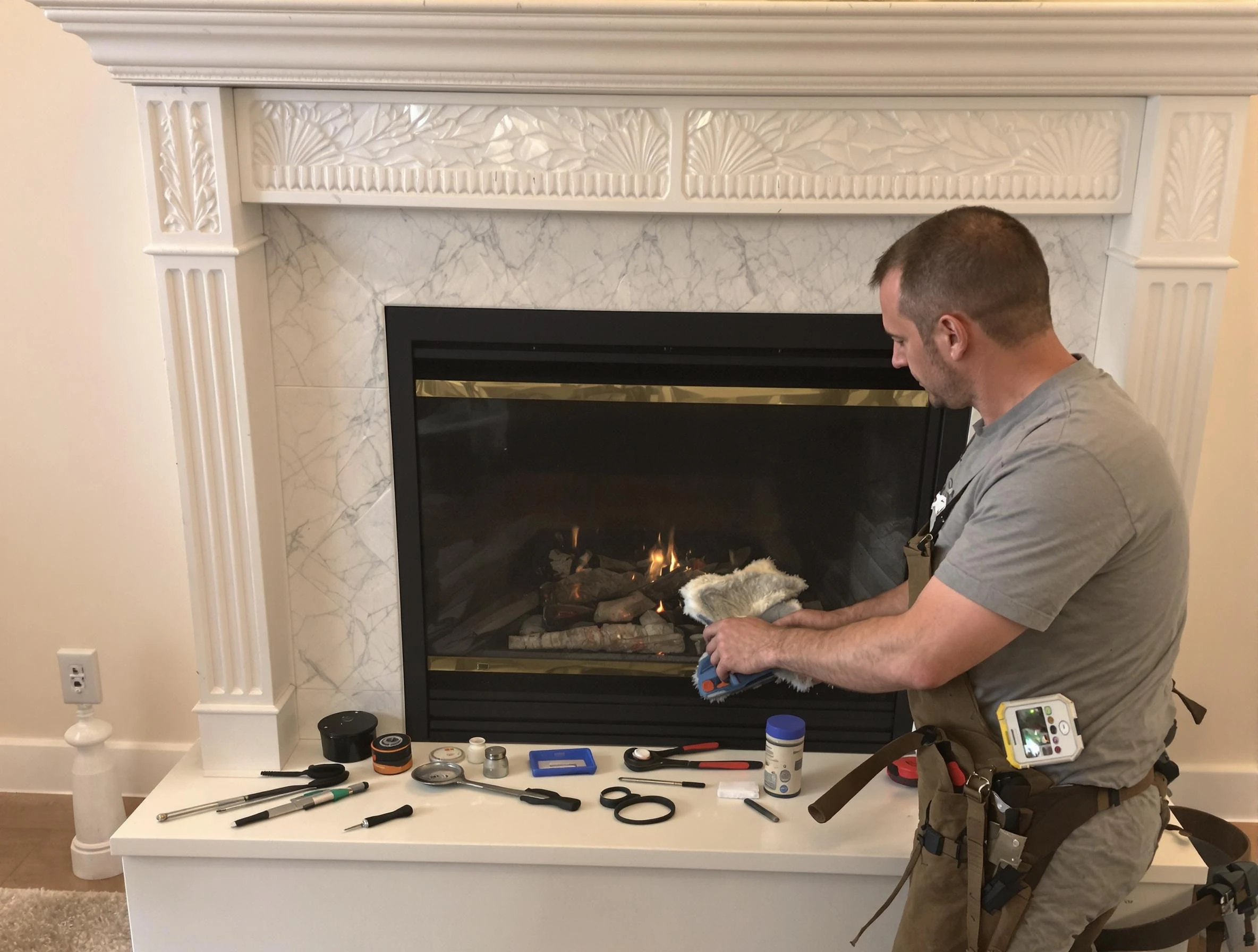 Aliquippa Chimney Sweep performing fireplace maintenance in Aliquippa, PA