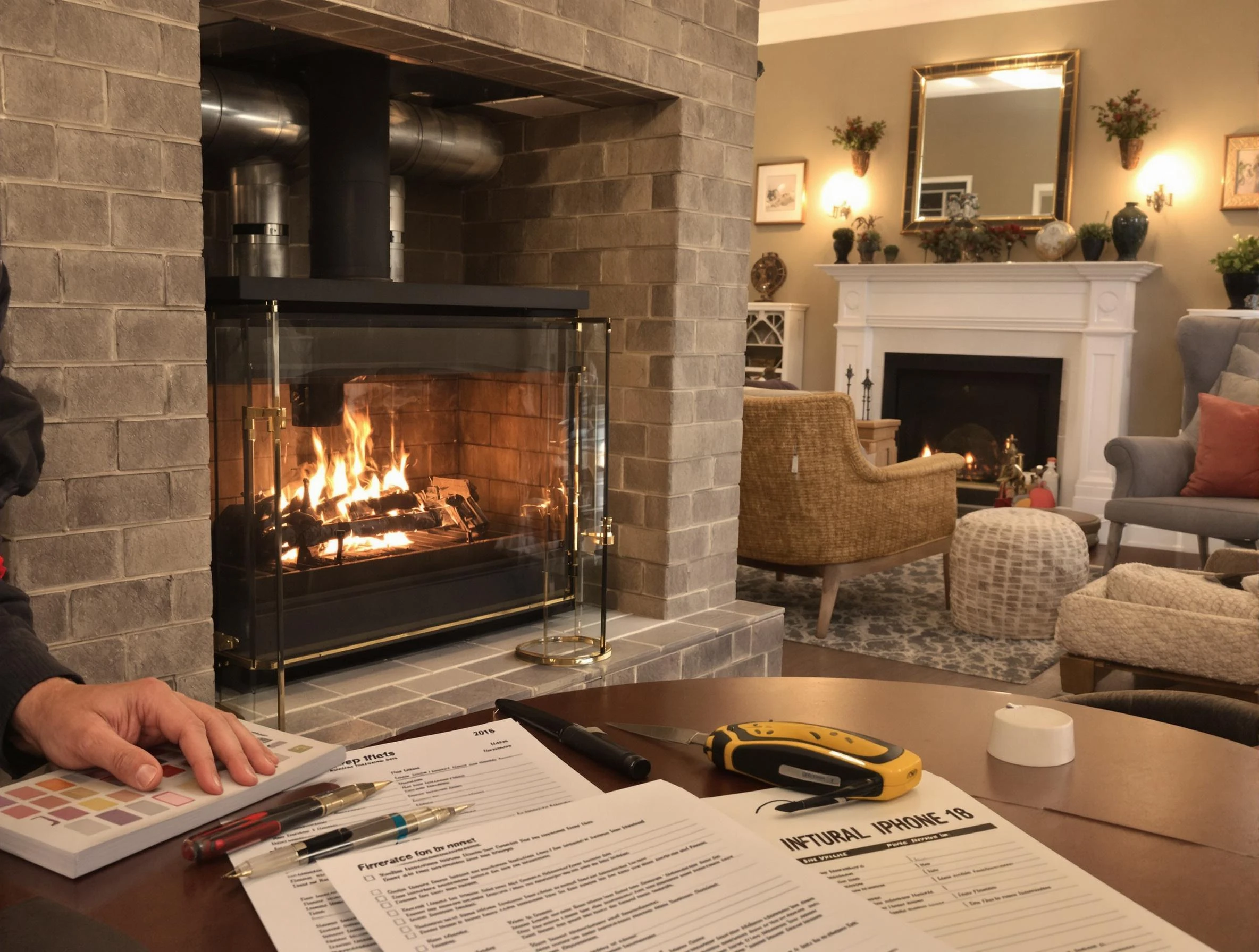 Aliquippa Chimney Sweep verifying fireplace safety measures in Aliquippa, PA