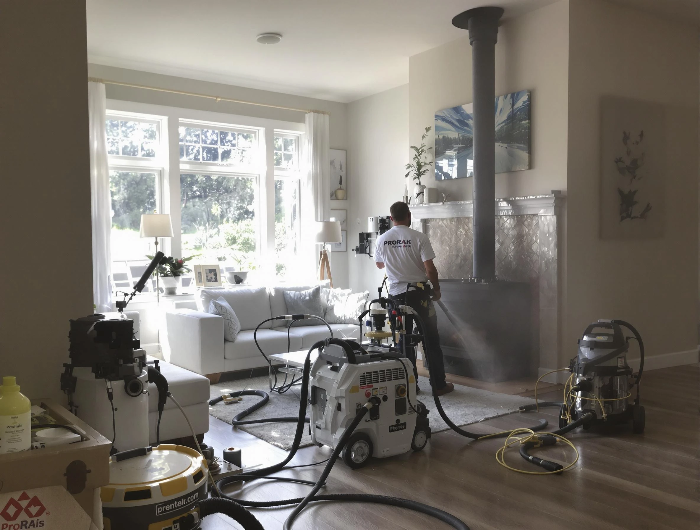 Soot removal service by Aliquippa Chimney Sweep for a fireplace in Aliquippa, PA